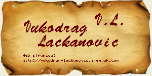 Vukodrag Lackanović vizit kartica